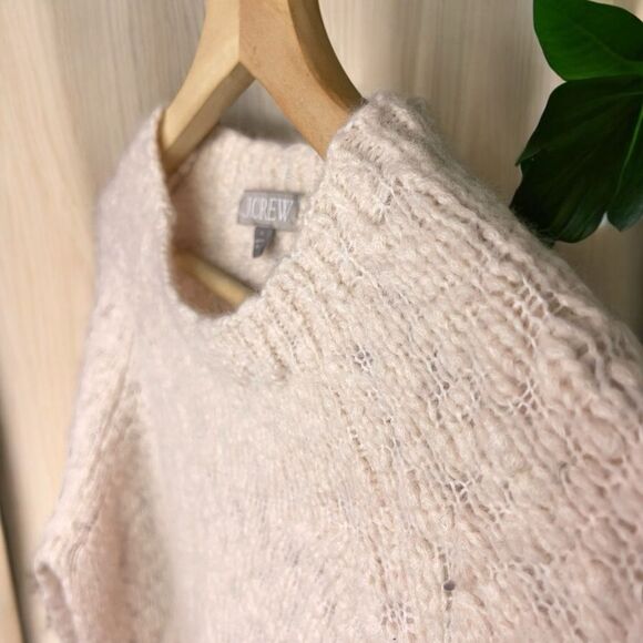 J. Crew Alpaca Cuffed Mockneck Sweater in Ivory - Picture 7 of 11
